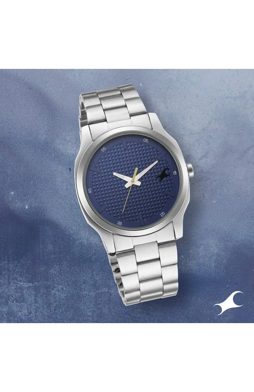 

Titan | Fastrack Stunners Quartz Analog Blue Dial Metal Strap Watch for Guys