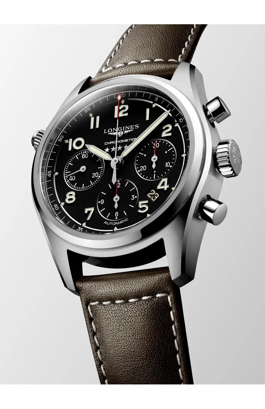 Longines chronograph black hotsell