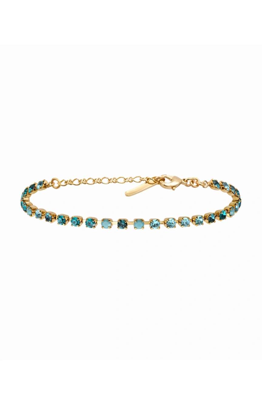 Satellite Prestige Crystal 1-Row Chain Bracelet - Turquoise