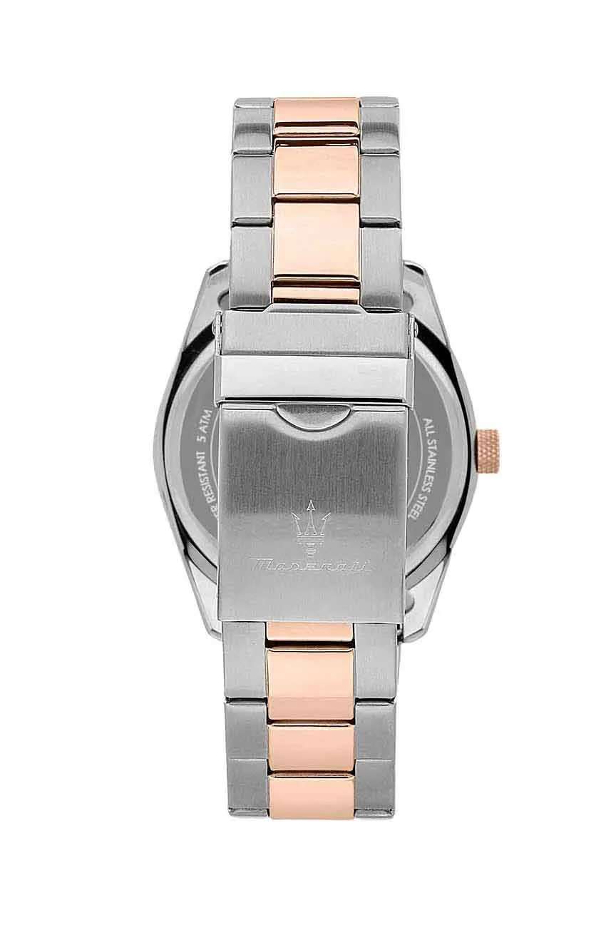 مازيراتي ساعة كوارتز بسوار معدني للرجال