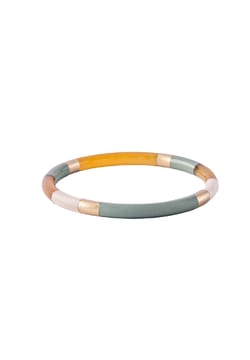 Soyang Paris Horn and Lacquer sage green bangle