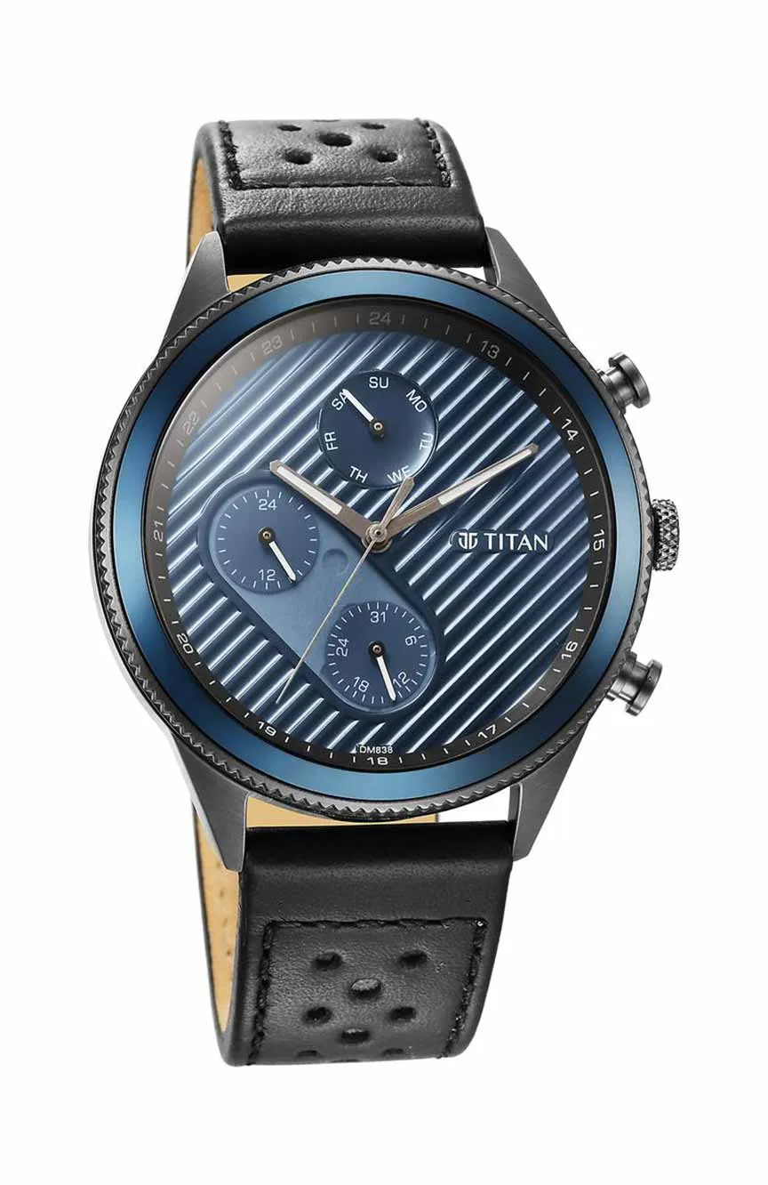 

Titan | Titan Quartz Analog Anthracite Dial Leather Strap Watch for Men