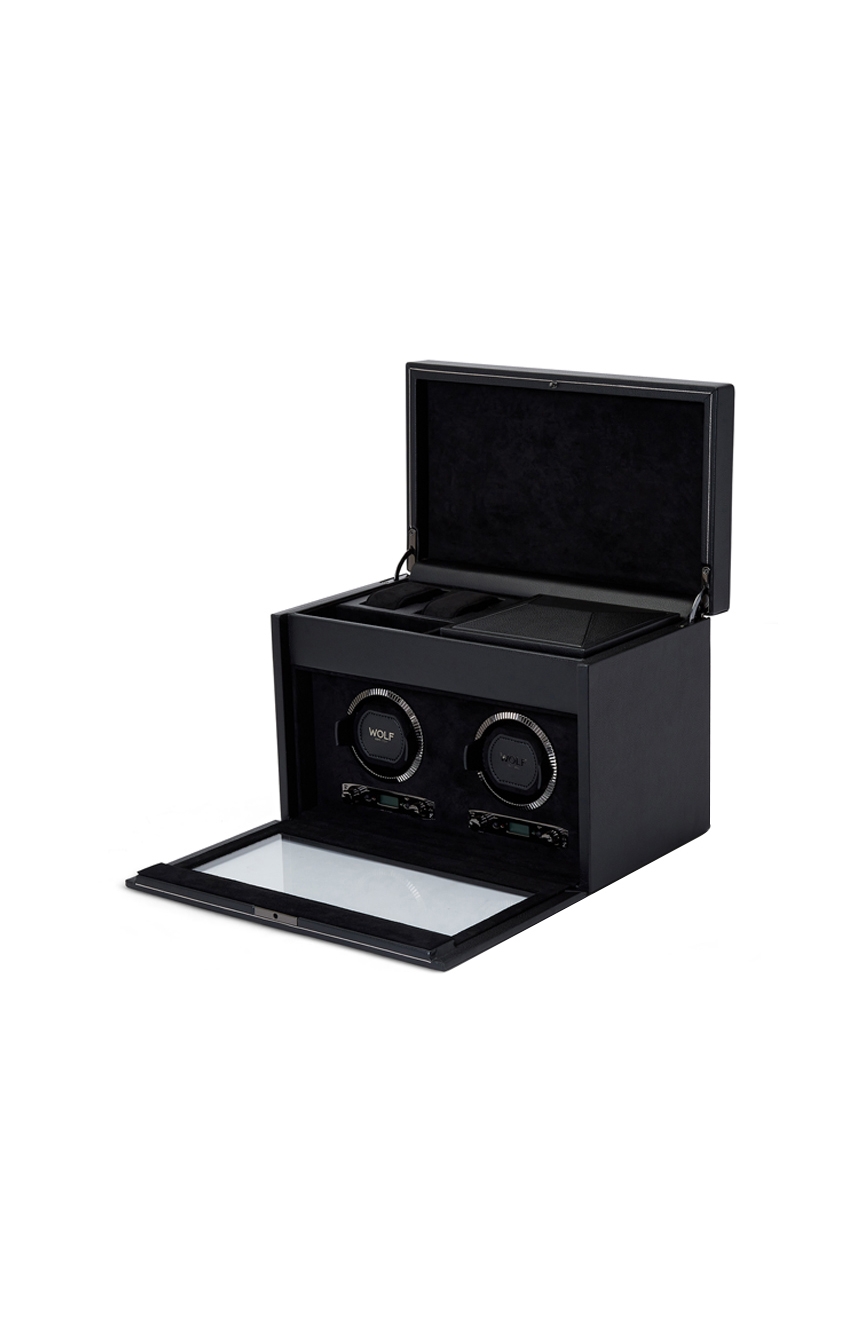 WOLF British Racing Double Watch Winder with Storage RivoliShop