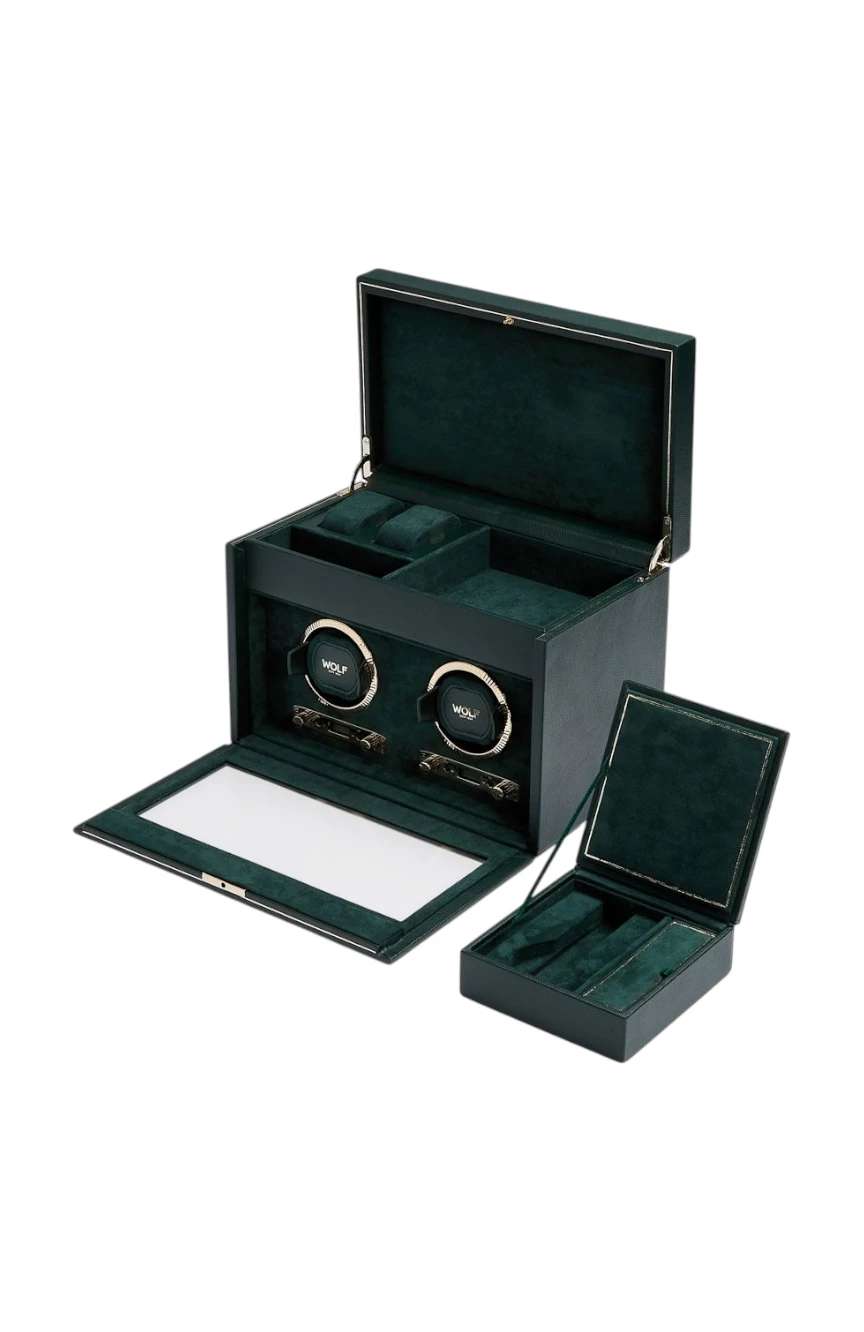 WOLF Double Watch Winder With Storage