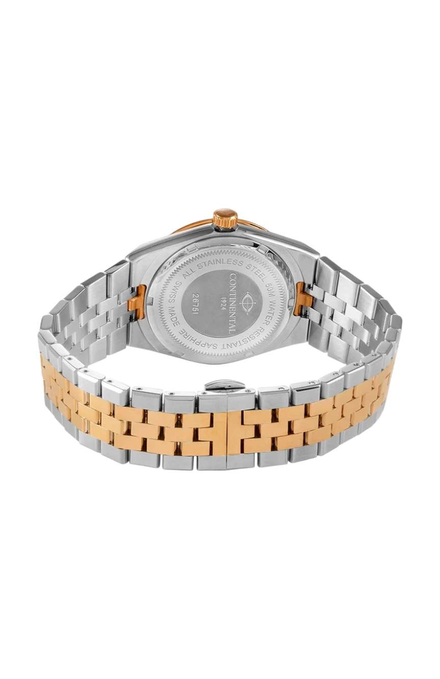 كونتيننتال Gents Silver Rose Gold Stainless Steel watch