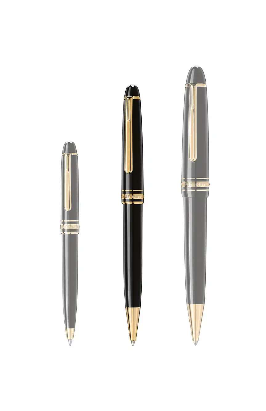 مون بلان قلم حبر جاف مايسترشتوك لوجراند مطلي بالذهب