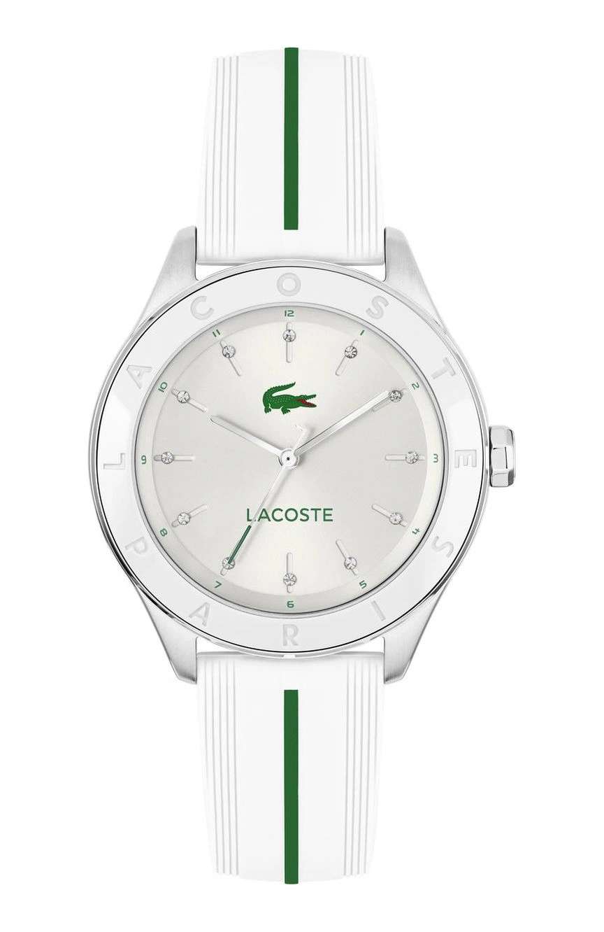 لاكوست ساعة لاكوست بيلي بميناء مستدير مقاس 36 مم وسوار سيليكون للنساء