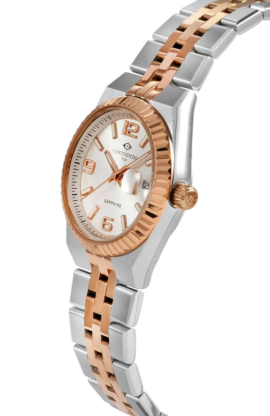 كونتيننتال Ladies Silver Rose Gold Stainless Steel watch