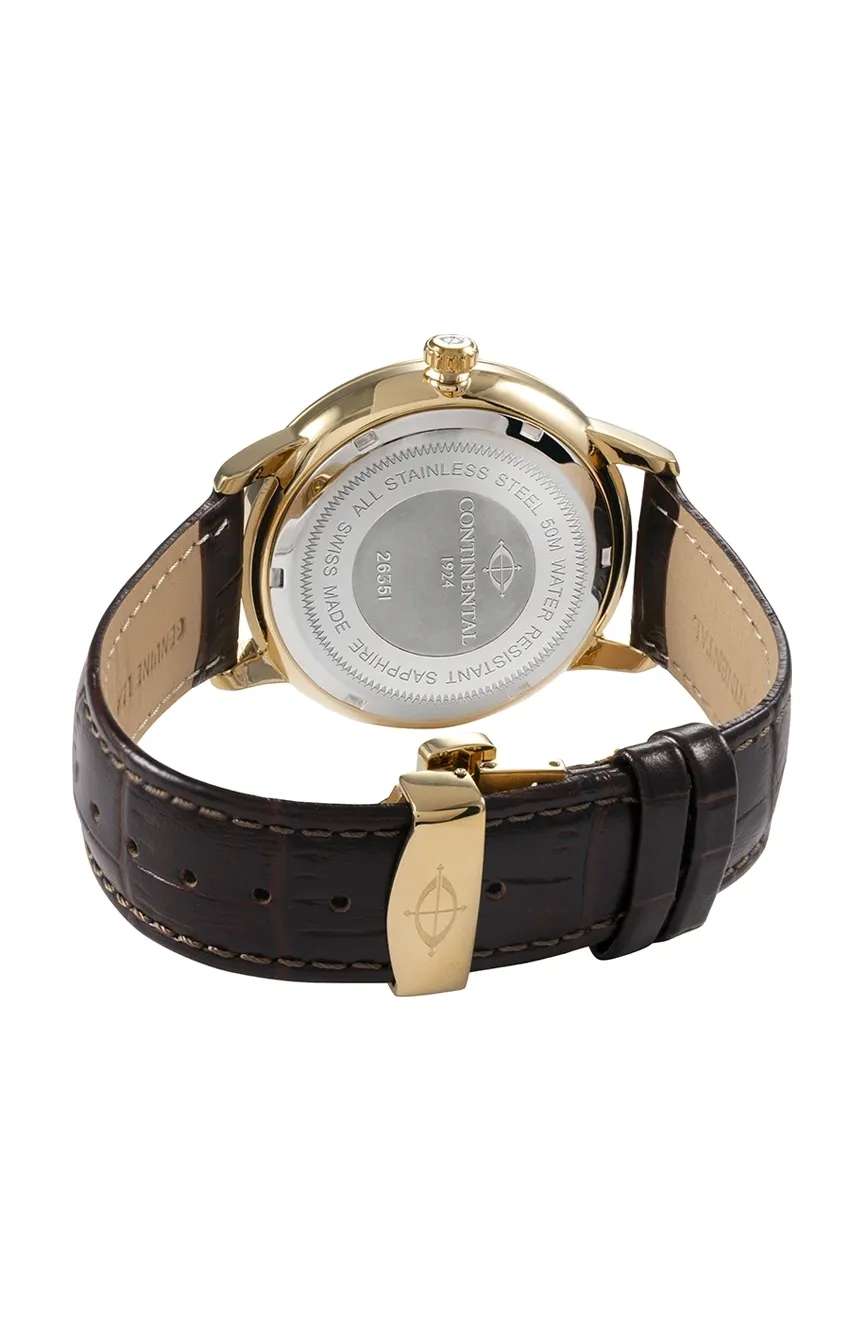 Continental Gents Brown Stainless Steel watch