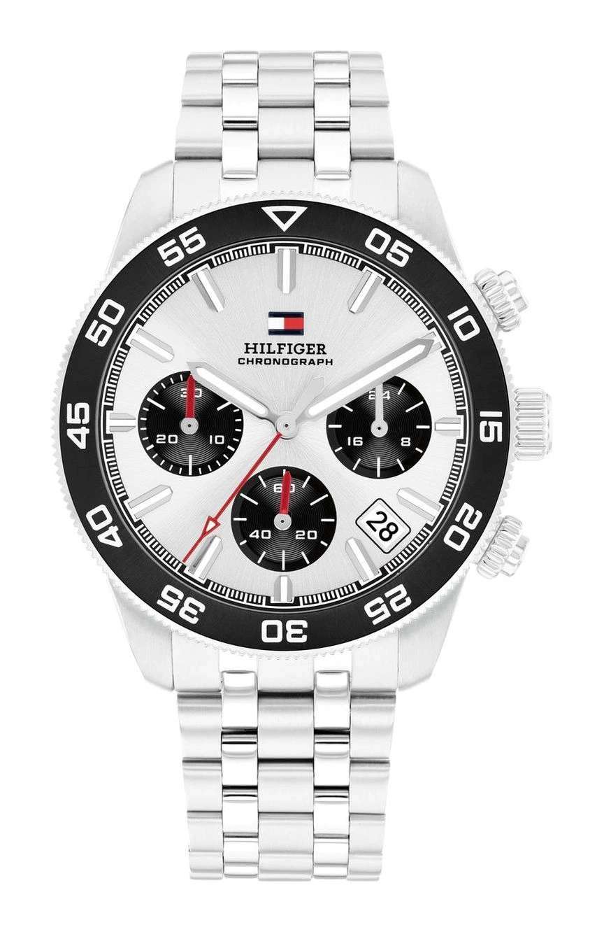 تومي هيلفجر ساعة تومي هيلفيجر Th85 بميناء مستدير مقاس 41 مم وسوار ستانلس إستيل للرجال