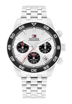 Tommy Hilfiger ساعة تومي هيلفيجر Th85 بميناء مستدير مقاس 41 مم وسوار ستانلس إستيل للرجال