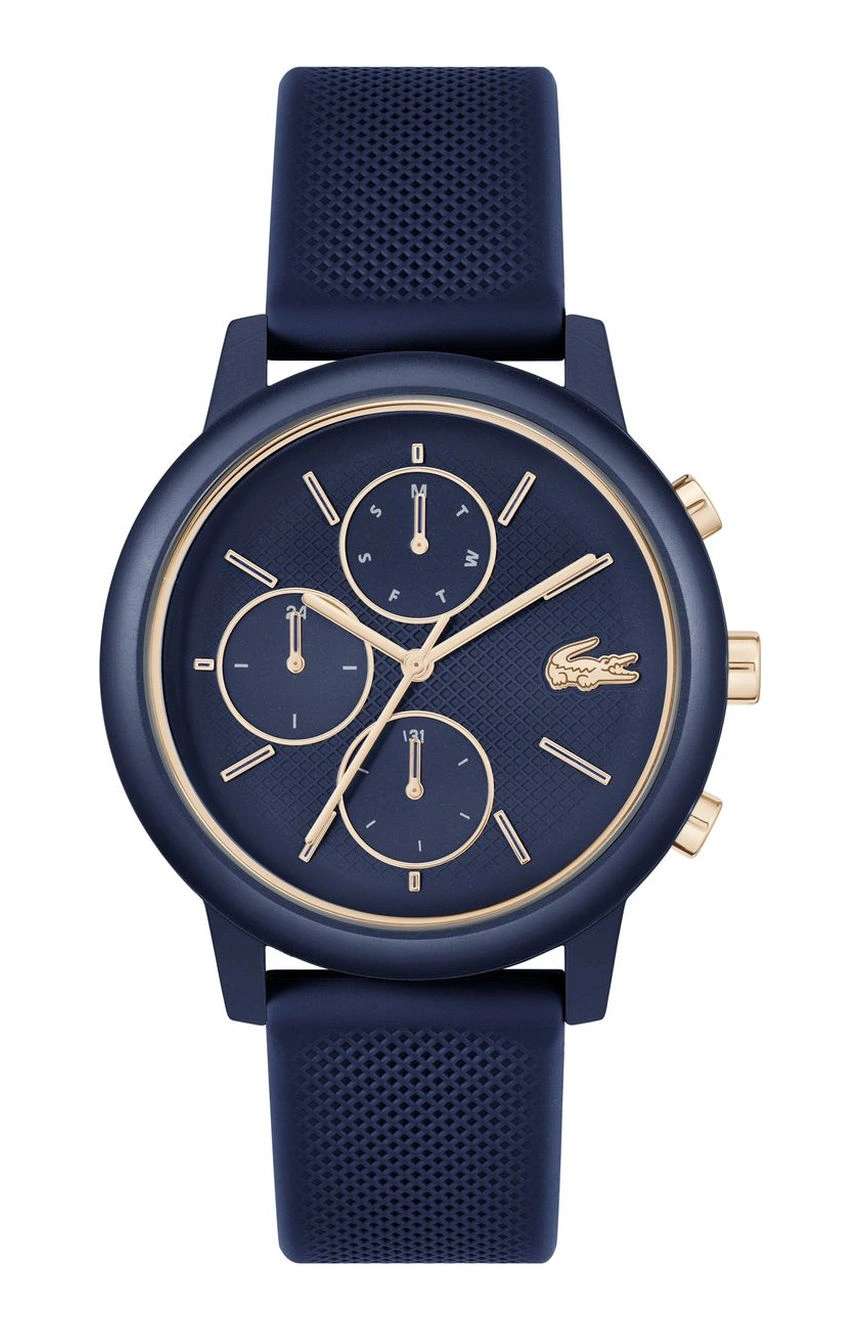 لاكوست ساعة لاكوست 12.12 بميناء مستدير مقاس 42 مم وسوار سيليكون للرجال