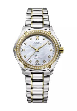 Ebel ساعة يد نسائية بسوار معدني بتقنية الكوارتز 1911