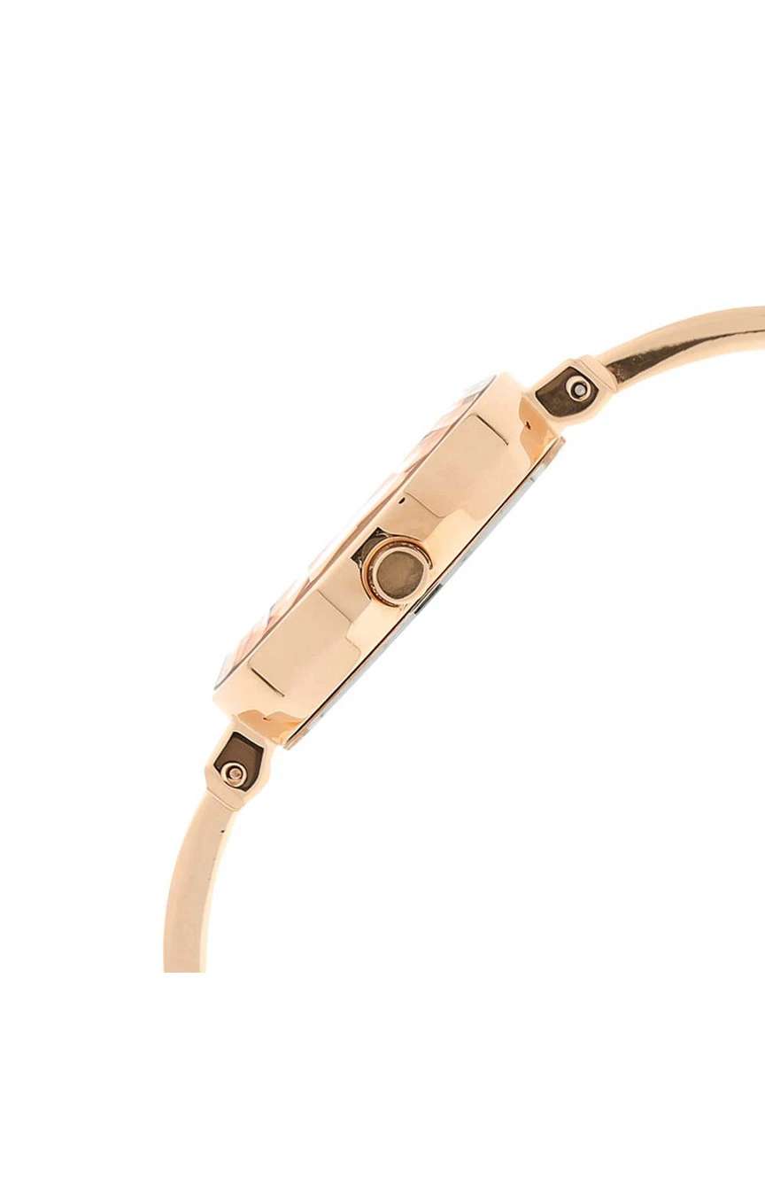 تيتان ساعة تيتان راجا فيفا كوارتز بميناء ذهبي وردي وسوار معدني ذهبي وردي للنساء