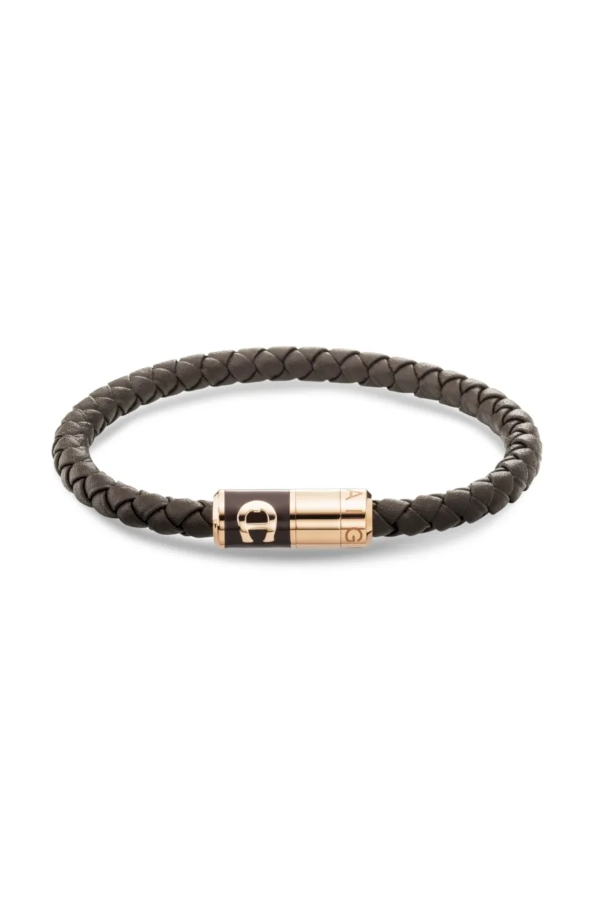 

Aigner | Brown Leather Bracelet
