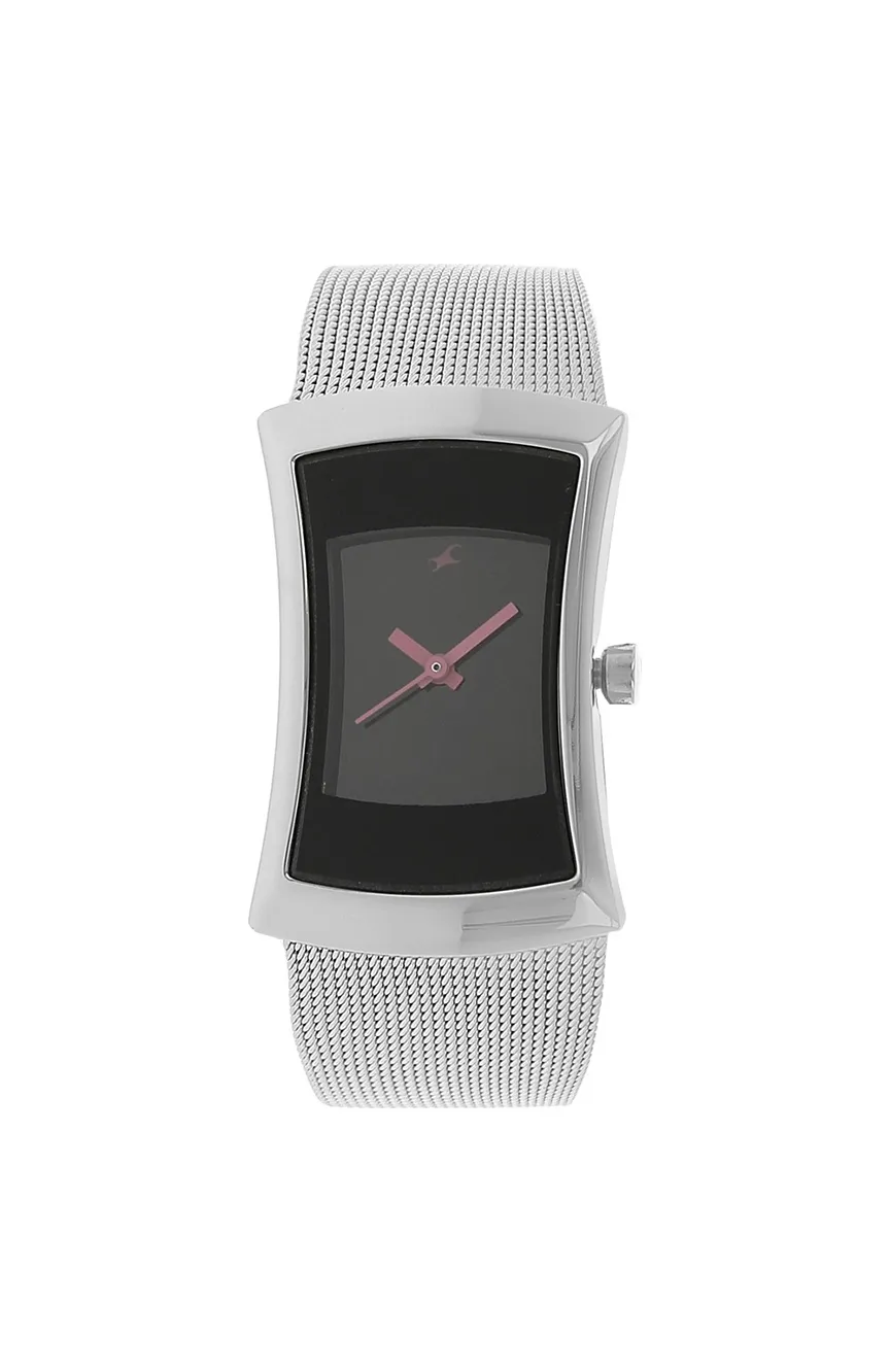 

Titan | Fastrack Quartz Analog Black Dial Metal Strap Watch for Girls