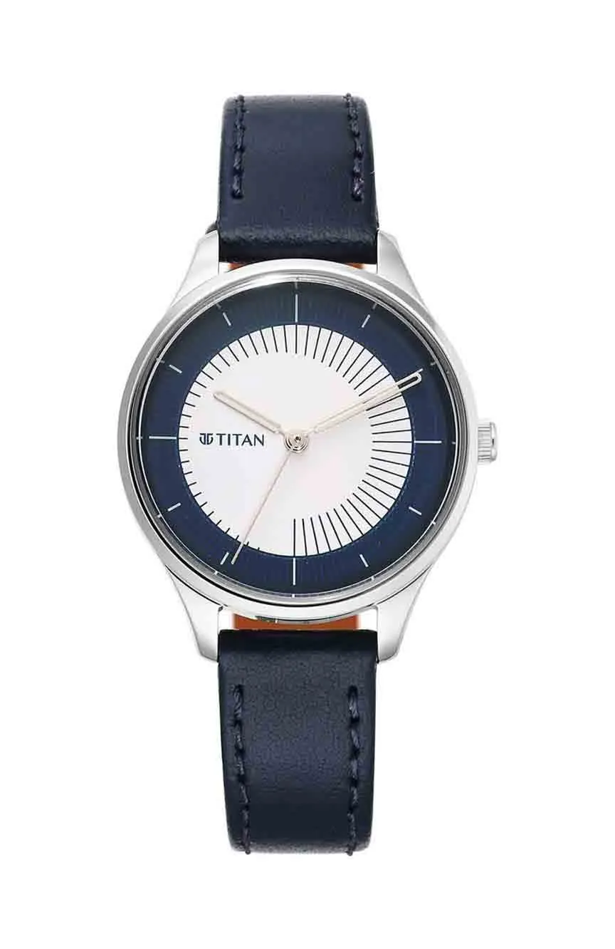 

Titan | Titan Yin & Yang White Dial Analog Leather Strap Watch for Women