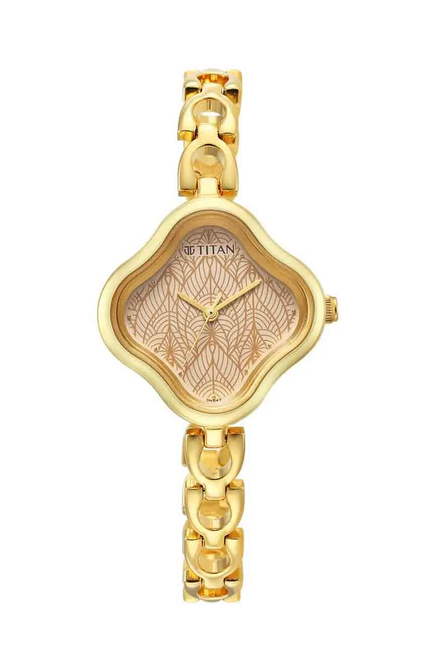 

Titan | Titan Karishma Beige Dial Analog Metal Strap Watch for Women