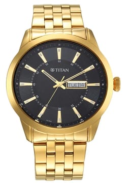 Titan Regalia Opulent Champagne Dial Analog Stainless Steel Strap watch for Men
