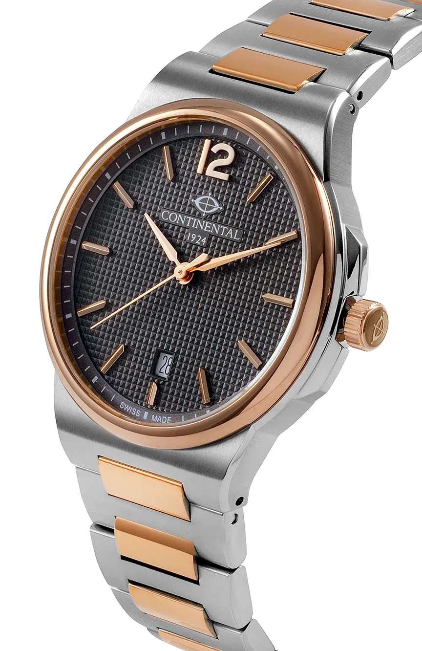 Continental Gents Silver Rose Gold Stainless Steel watch