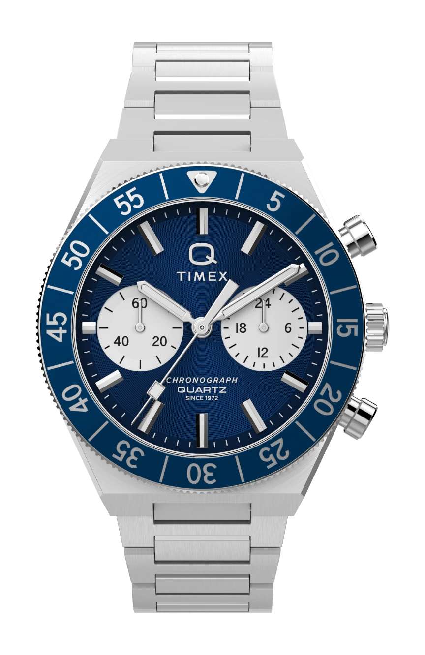 Timex Q Continental Chronograph 40mm Stainless Steel Bracelet Watch