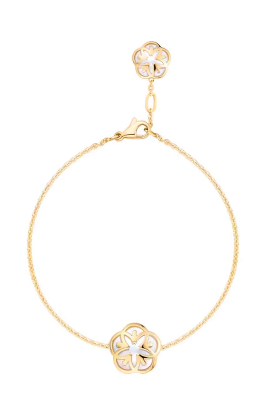 أوميغا Flower Bracelet 18k yellow gold mother-of-pearl