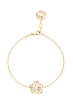 OMEGA Flower Bracelet 18k yellow gold mother-of-pearl