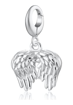 Lily Charmed Silver Angel Wings Charm