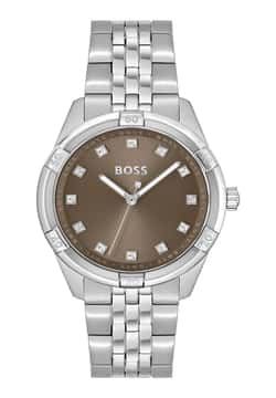 Boss ساعة يد نسائية بسوار ستانلس ستيل من بوص بتقنية الكوارتز- 1502699