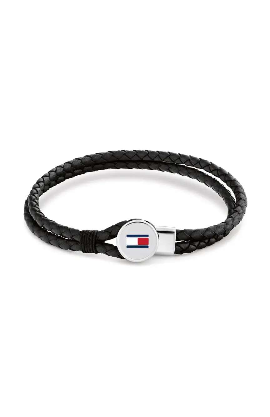 تومي هيلفجر Bruce Leather Bracelet