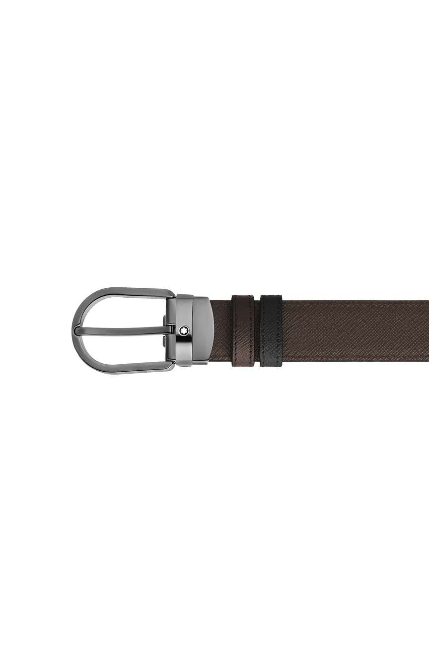 Montblanc Horseshoe 30 mm Reversible Belt in Sartorial Leather