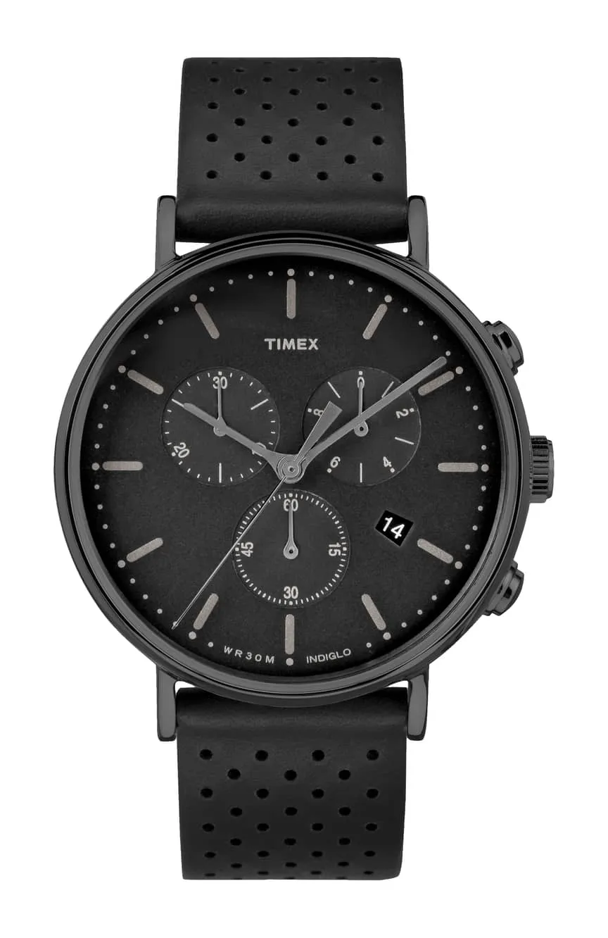 

Timex | Fairfield Chronograph 41mm Leather Strap Watch