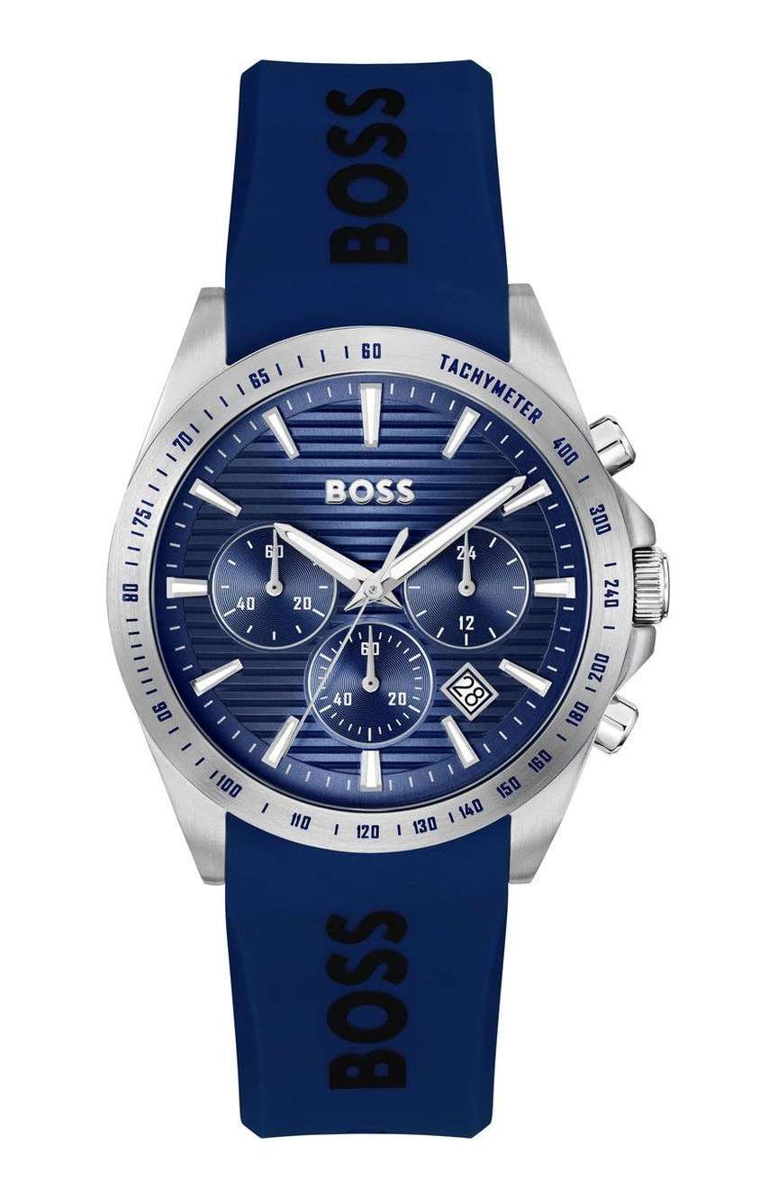 بوص ساعة بوص سترايك مستديرة بسوار سيليكون مقاس 41 مم للرجال