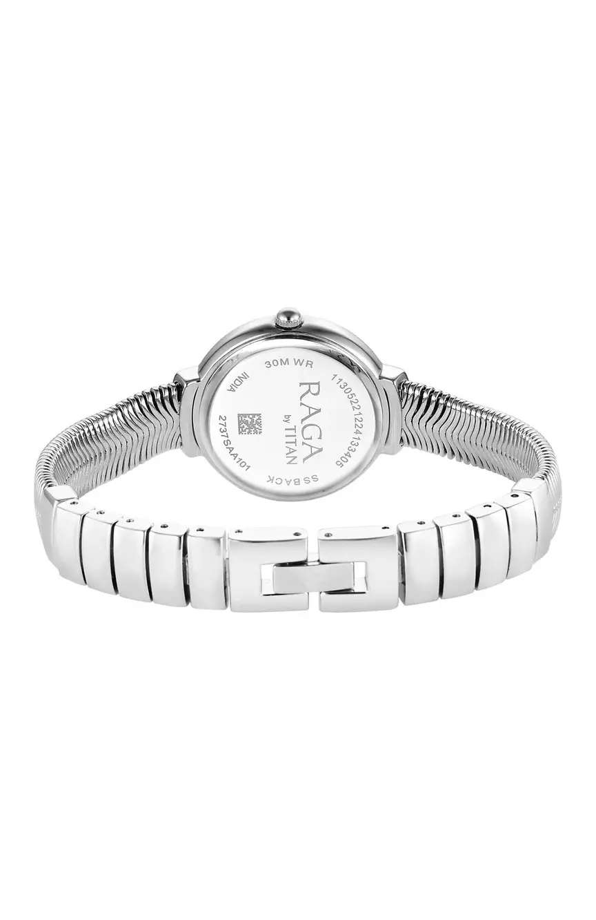 Titan Raga Viva Glam Green Dial Stainless Steel Analogue Wrist Watch for Women