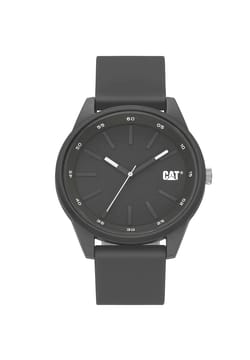 Cat ساعة يد رجالية بسوار سليكون مطاطي بتقنية الكوارتز