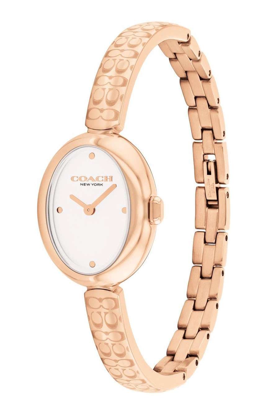 كوتش ساعة كوتش سامي بميناء بيضاوي مقاس 22.5 مم وسوار ستانلس ستيل للنساء