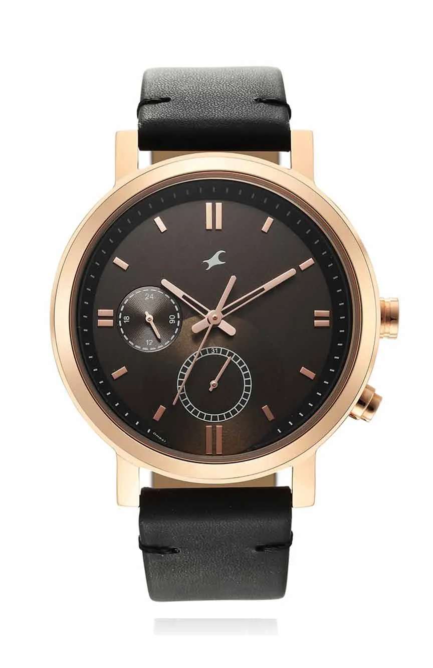 Titan Fastrack Tick Tock Brown Dial Watch for Guys