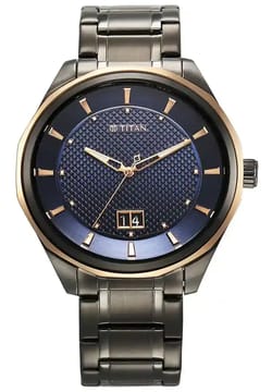 Titan Regalia Opulent Quartz Analog Silver Dial Silver Stainless Steel Strap Watch for Men