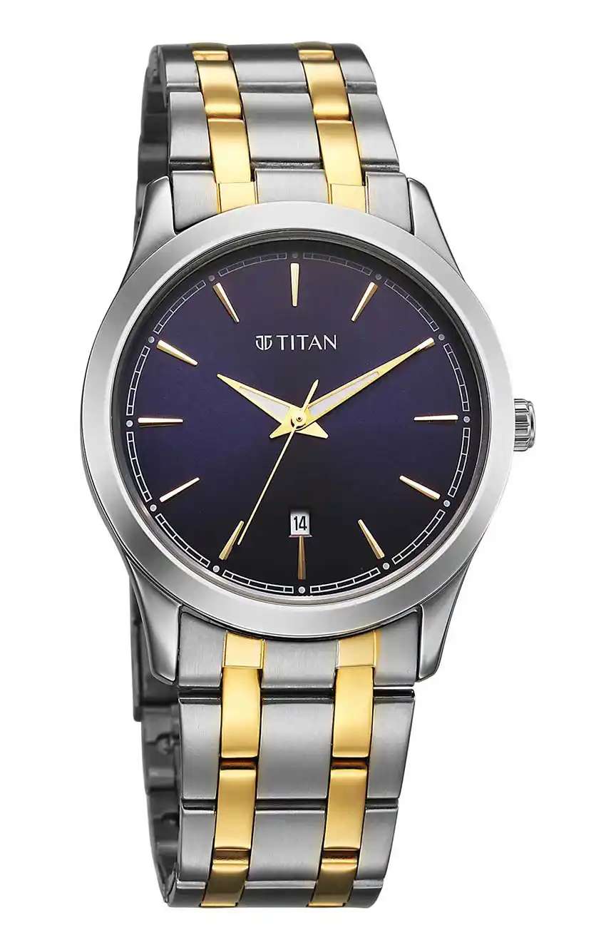 تيتان Karishma Two-Toned Watch with Silver Dial for Men