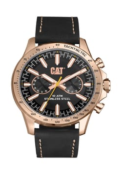 Cat ساعة كوارتز بسوار جلدي للرجال