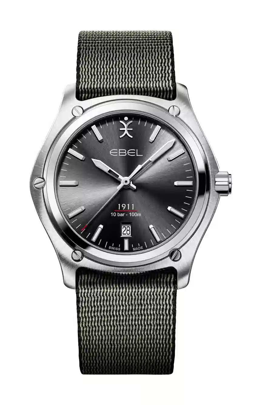 ايبل ساعة يد رجالية بسوار ستانلس ستيل بتقنية الكوارتز 1911