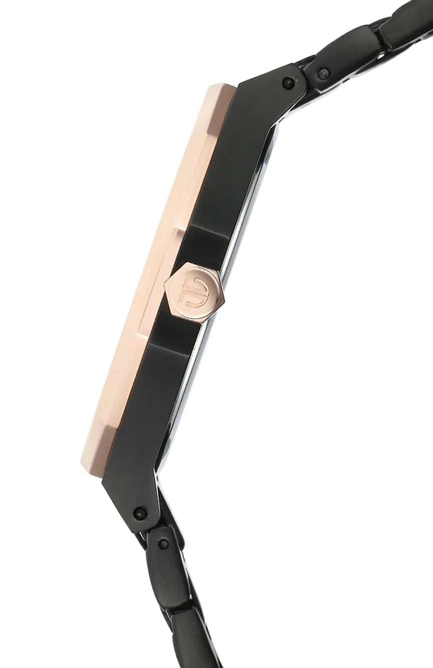 Titan Regalia Dodecagon Quartz Analog with Date Grey Dial Black Stainless Steel Strap Watch For Men