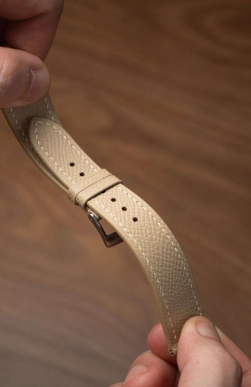 Delugs Leather - Cream Epsom Slim Strap