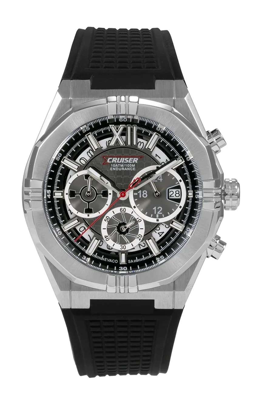 Cruiser Gents Black Silicon Strap watch