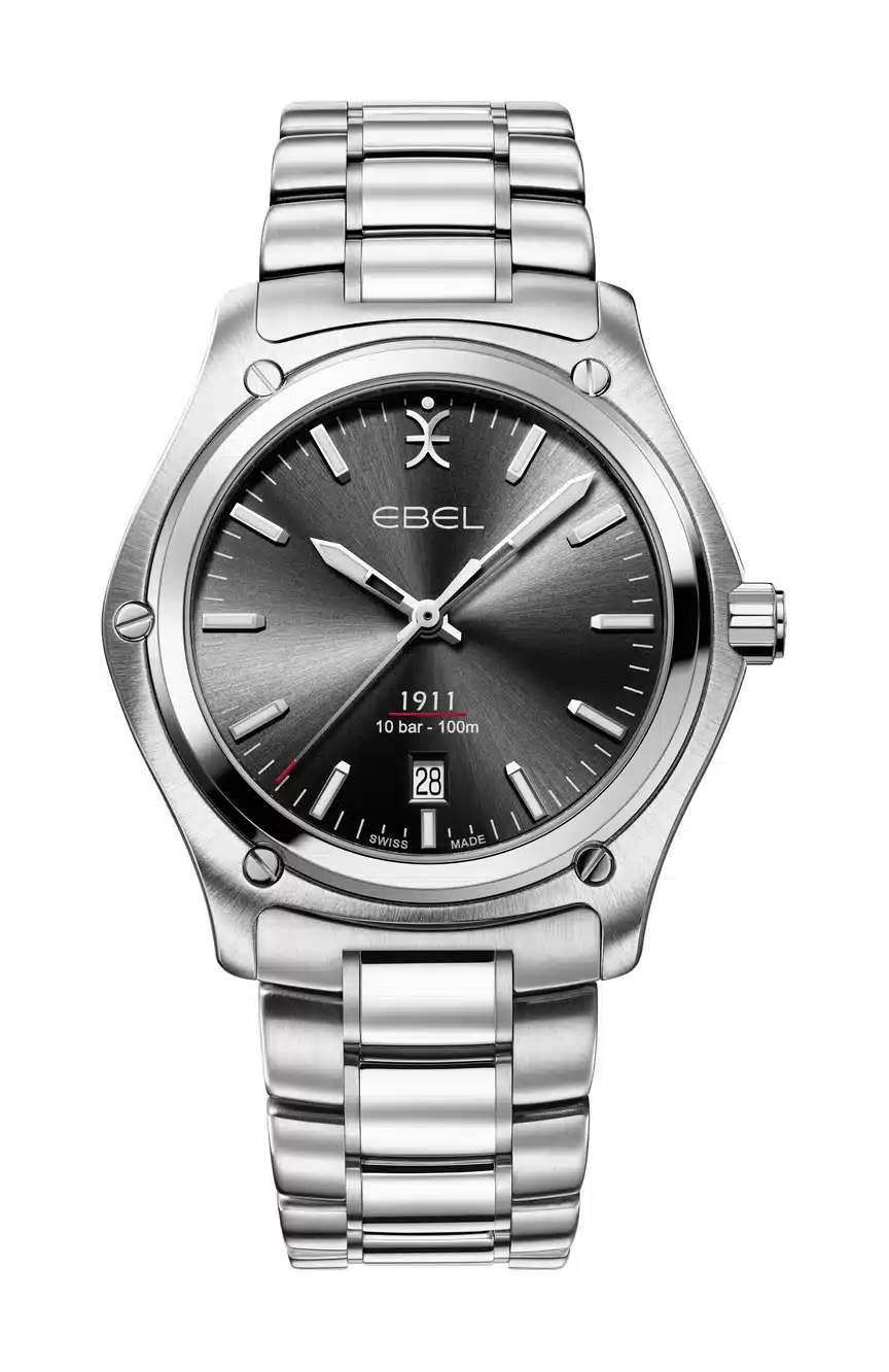 ايبل ساعة يد رجالية بسوار ستانلس ستيل بتقنية الكوارتز 1911