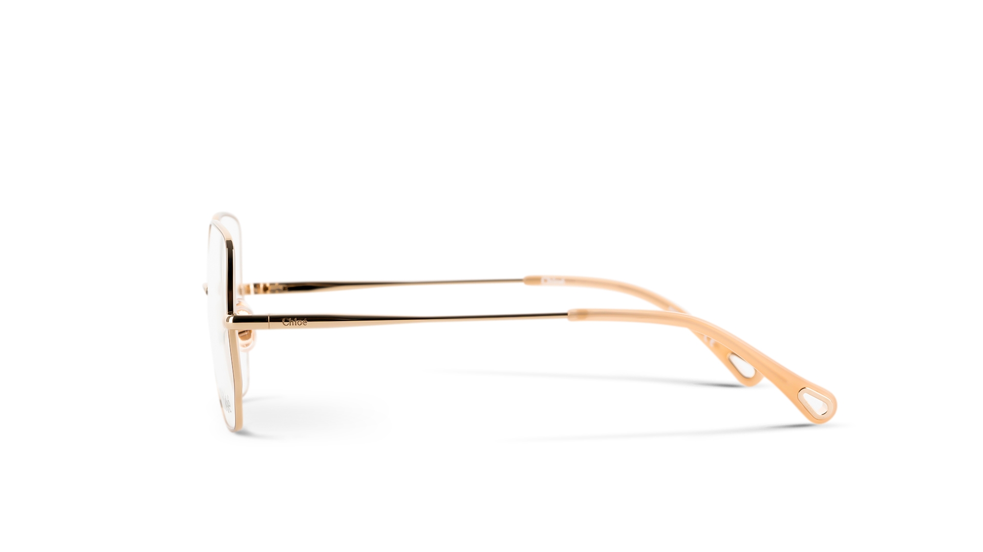 Chloe Women Rectangular Square Gold Eyeglass | RivoliShop.com