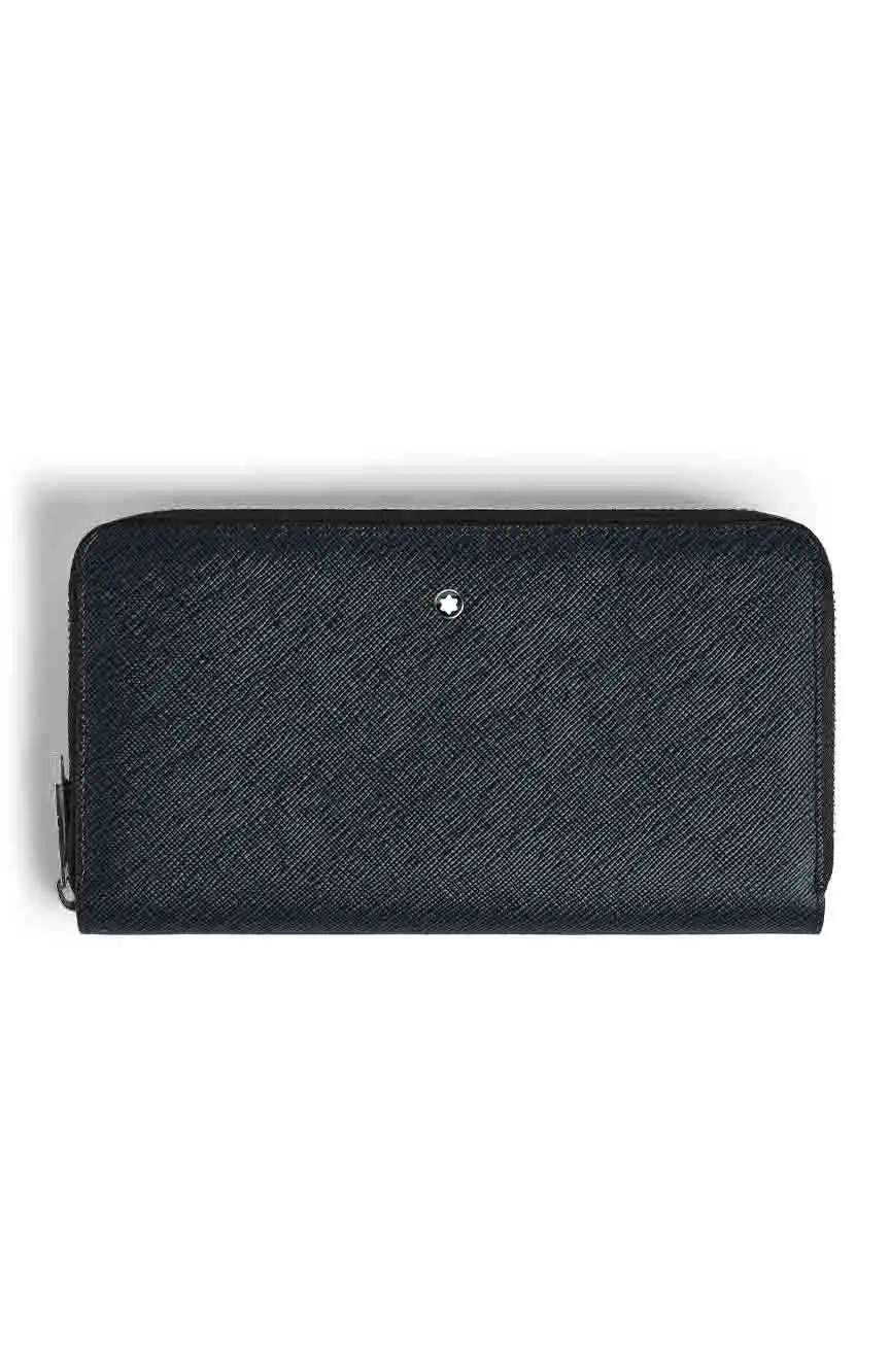 مون بلان محفظة سارتوريال بسحّاب بسعة 12 بطاقة ائتمان