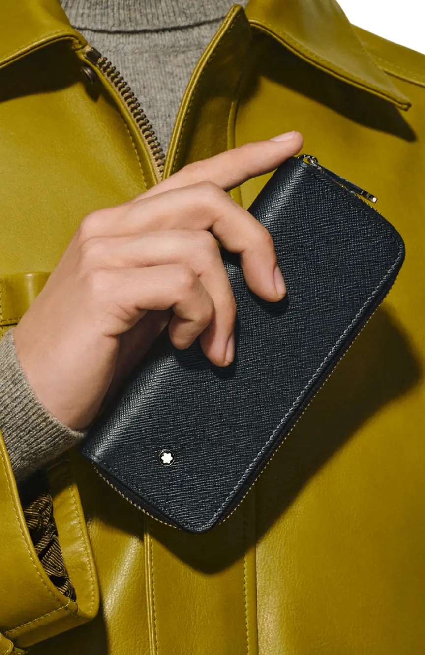 مون بلان حافظة سارتوريال بسحّاب بسعة 2 قلم