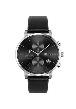Hugo Boss ساعة كوارتز بسوار جلدي من هوجو بوص للرجال