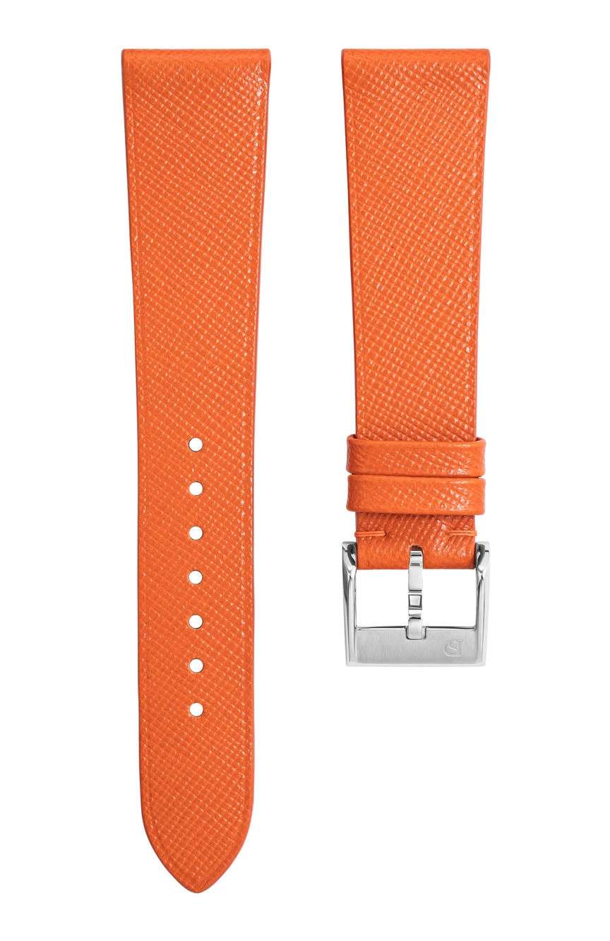 Delugs Leather - Orange Saffiano Stitchless Strap
